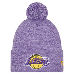 Los Angeles Lakers Marled Cuffed Knit Hat with Pom Purple | New Era discount