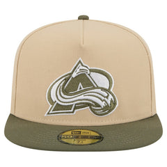 Colorado Avalanche New Era Color Pack Two-Tone 59FIFTY A-Frame Fitted Hat - Tan/Olive - NHL 202715432