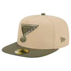 St. Louis Blues New Era Color Pack Two-Tone 59FIFTY A-Frame Fitted Hat - Tan/Olive - NHL 202715434