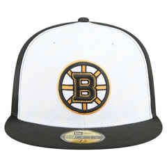 Boston Bruins New Era Repeat Two-Tone 59FIFTY Fitted Hat - White/Black - NHL 202715492
