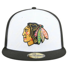 Chicago Blackhawks New Era Repeat Two-Tone 59FIFTY Fitted Hat - White/Black - NHL 202715494
