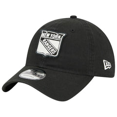 New York Rangers New Era Stamp Fabric Applique 9TWENTY Adjustable Hat - Black - NHL 202715517