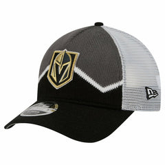 Vegas Golden Knights New Era Hockey Sock 9FORTY A-Frame M-Crown Adjustable Trucker Hat - Black/Gray - NHL 202715534