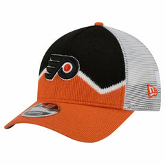 Philadelphia Flyers New Era Hockey Sock 9FORTY A-Frame M-Crown Adjustable Trucker Hat - Orange/Black - NHL 202715541