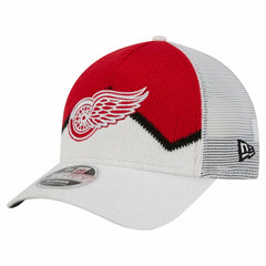 Detroit Red Wings New Era Hockey Sock 9FORTY A-Frame M-Crown Adjustable Trucker Hat - White/Red - NHL 202715543