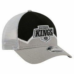 Los Angeles Kings New Era Hockey Sock 9FORTY A-Frame M-Crown Adjustable Trucker Hat - Silver/Black - NHL 202715550