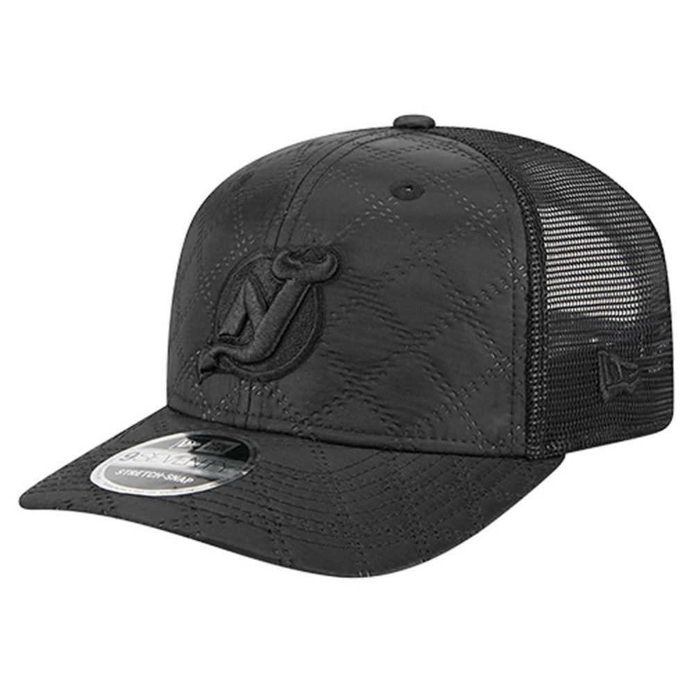 New Jersey Devils New Era Quilted Nylon 9SEVENTY Adjustable Trucker Hat - Black - NHL 202715656