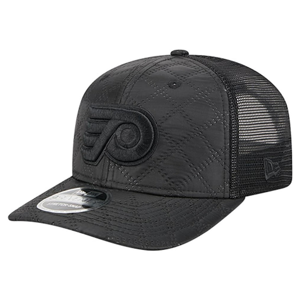 Philadelphia Flyers New Era Quilted Nylon 9SEVENTY Adjustable Trucker Hat - Black - NHL 202715659