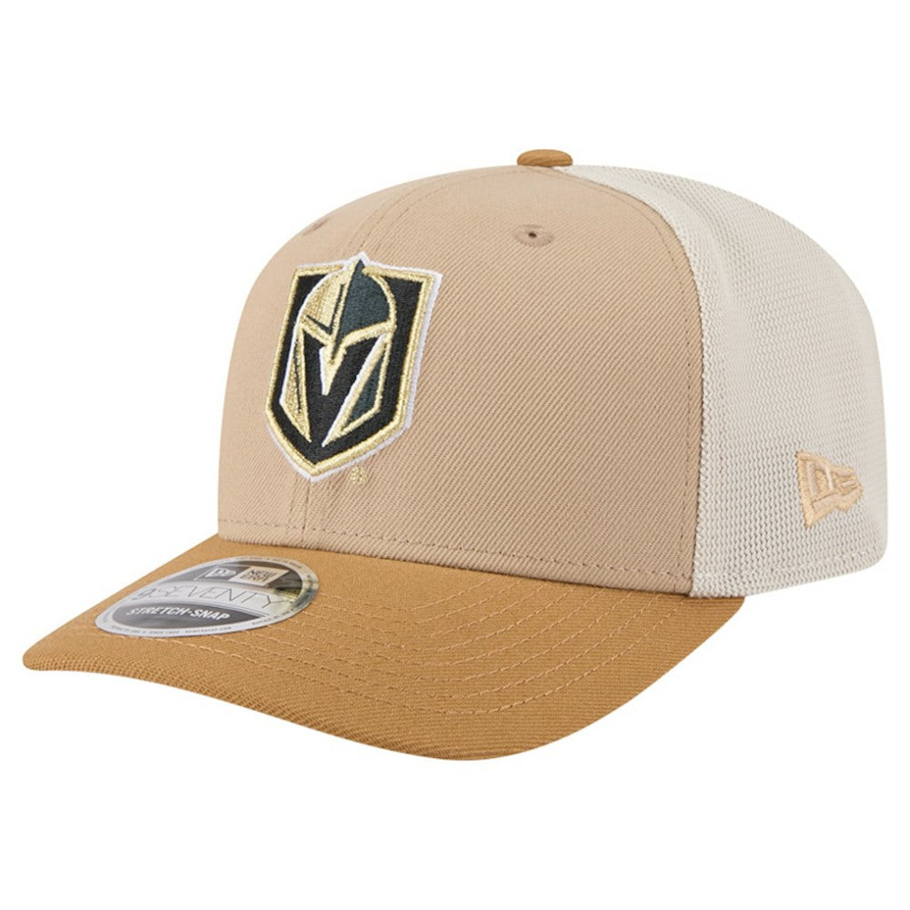 Vegas Golden Knights New Era Two-Tone Trucker 9SEVENTY Stretch Snap Adjustable Hat - Tan/Light Brown - NHL 202715687