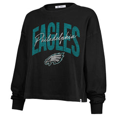 47 brand Philadelphia Eagles '47 Women's Plus Size Muse Sydney Long Sleeve T-Shirt Black