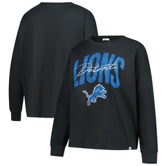 47 brand Detroit Lions '47 Women's Plus Size Muse Sydney Long Sleeve T-Shirt Black