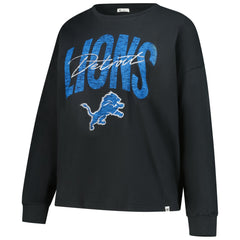 47 brand Detroit Lions '47 Women's Plus Size Muse Sydney Long Sleeve T-Shirt Black