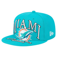 Miami Dolphins New Era Oversized 59FIFTY Fitted Hat Aqua