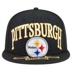 Pittsburgh Steelers New Era Oversized 59FIFTY Fitted Hat Black