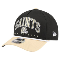 New Orleans Saints New Era Arch COOLERA 9FORTY A-Frame M-Crown Adjustable Hat Black