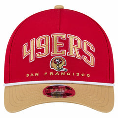 San Francisco 49ers New Era Throwback Arch COOLERA 9FORTY A-Frame M-Crown Adjustable Hat Scarlet