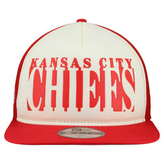 Kansas City Chiefs New Era Cutout A-Frame 9FIFTY Snapback Hat Cream/Red