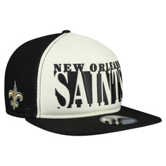 New Orleans Saints New Era Cutout A-Frame 9FIFTY Snapback Hat Cream/Black