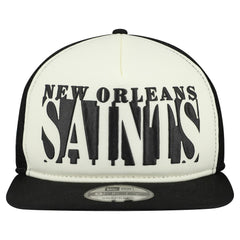 New Orleans Saints New Era Cutout A-Frame 9FIFTY Snapback Hat Cream/Black