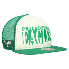 Philadelphia Eagles New Era Throwback Cutout A-Frame 9FIFTY Snapback Hat Cream/Kelly Green