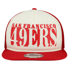 San Francisco 49ers New Era Cutout A-Frame 9FIFTY Snapback Hat Cream/Scarlet