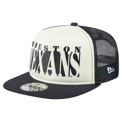 Houston Texans New Era Cutout A-Frame 9FIFTY Snapback Hat Cream/Navy
