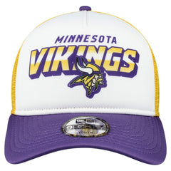 Minnesota Vikings New Era Youth Streak 9FORTY A-Frame Adjustable Hat White/Purple