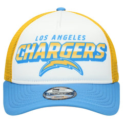 Los Angeles Chargers New Era Youth Streak 9FORTY A-Frame Adjustable Hat White/Powder Blue