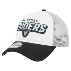 Las Vegas Raiders New Era Youth Streak 9FORTY A-Frame Adjustable Hat White/Black
