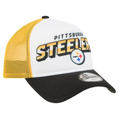 Pittsburgh Steelers New Era Youth Streak 9FORTY A-Frame Adjustable Hat White/Black