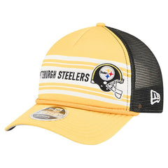Pittsburgh Steelers New Era Linear A-Frame 9FORTY Adjustable Hat Gold