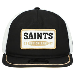 New Orleans Saints New Era Patch 19TWENTY Adjustable Hat Black/White