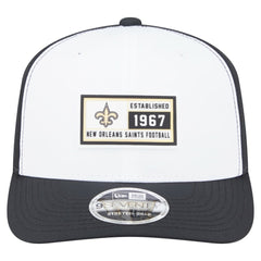 New Orleans Saints New Era Established Patch 9SEVENTY Adjustable Hat White/Black