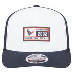 Houston Texans New Era Established Patch 9SEVENTY Adjustable Hat White/Navy