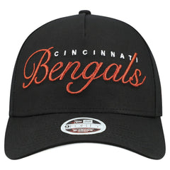 Cincinnati Bengals New Era Women's Metallic 9FORTY M-Crown A-Frame Adjustable Hat Black