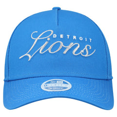 Detroit Lions New Era Women's Metallic 9FORTY M-Crown A-Frame Adjustable Hat Blue