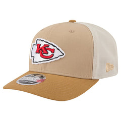 Kansas City Chiefs New Era Two-Tone Trucker 9SEVENTY Adjustable Hat Light Beige