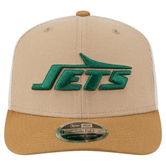 New York Jets New Era Two-Tone Trucker 9SEVENTY Adjustable Hat Light Beige