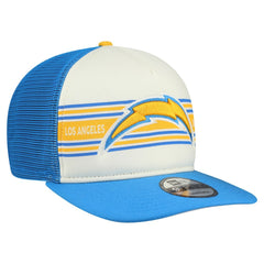 Los Angeles Chargers New Era Banner A-Frame 9FIFTY Snapback Hat Cream/Powder Blue