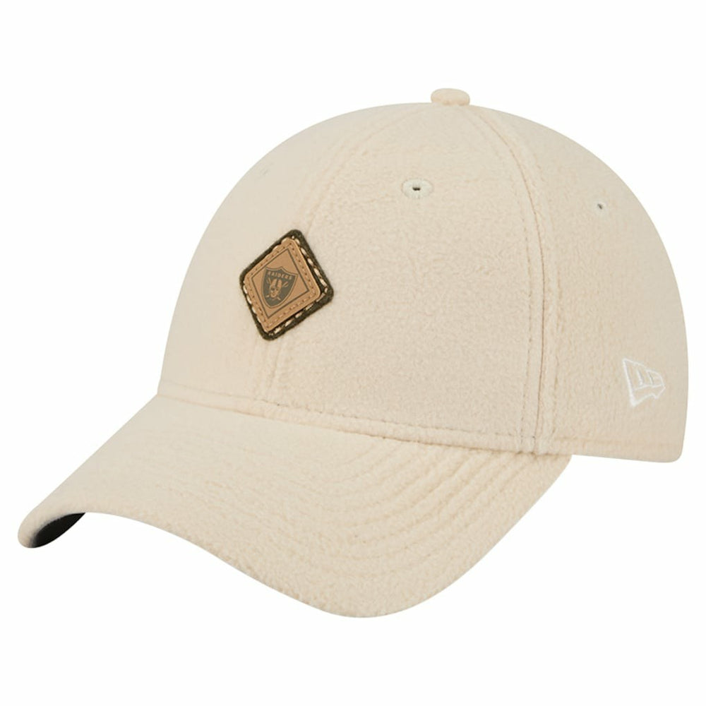 Las Vegas Raiders New Era Women's Comfy 9FORTY Adjustable Hat Cream
