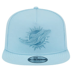 Miami Dolphins New Era Color Pack A-Frame 9FIFTY Snapback Hat Light Blue