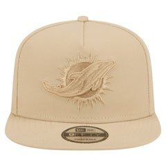 Miami Dolphins New Era Color Pack A-Frame 9FIFTY Snapback Hat Light Beige