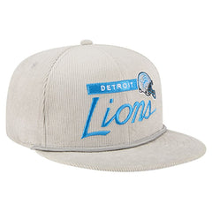 Detroit Lions New Era Cord Rope Corduroy 9FIFTY Snapback Hat Gray