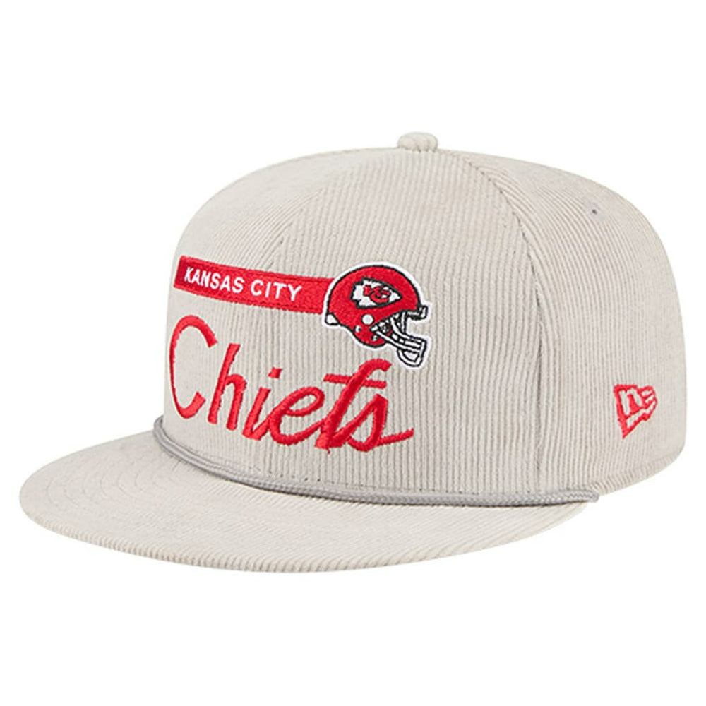 Kansas City Chiefs New Era Cord Rope Corduroy 9FIFTY Snapback Hat Gray