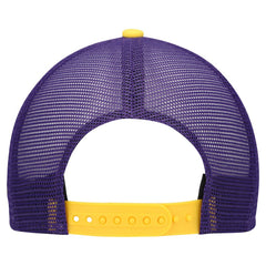 Minnesota Vikings New Era Youth Banner 9FIFTY A-Frame Adjustable Trucker Hat Cream/Purple