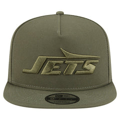 New York Jets New Era Youth Color Pack A-Frame 9FIFTY Snapback Hat Olive