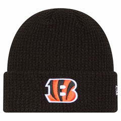 Cincinnati Bengals New Era Youth Waffle Cuffed Knit Hat Black