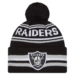 Las Vegas Raiders New Era Youth Classic Cuffed Knit Hat with Pom Black