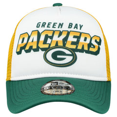 Green Bay Packers New Era Preschool 9FORTY A-Frame Adjustable Hat White