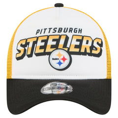 Pittsburgh Steelers New Era Preschool 9FORTY A-Frame Adjustable Hat White